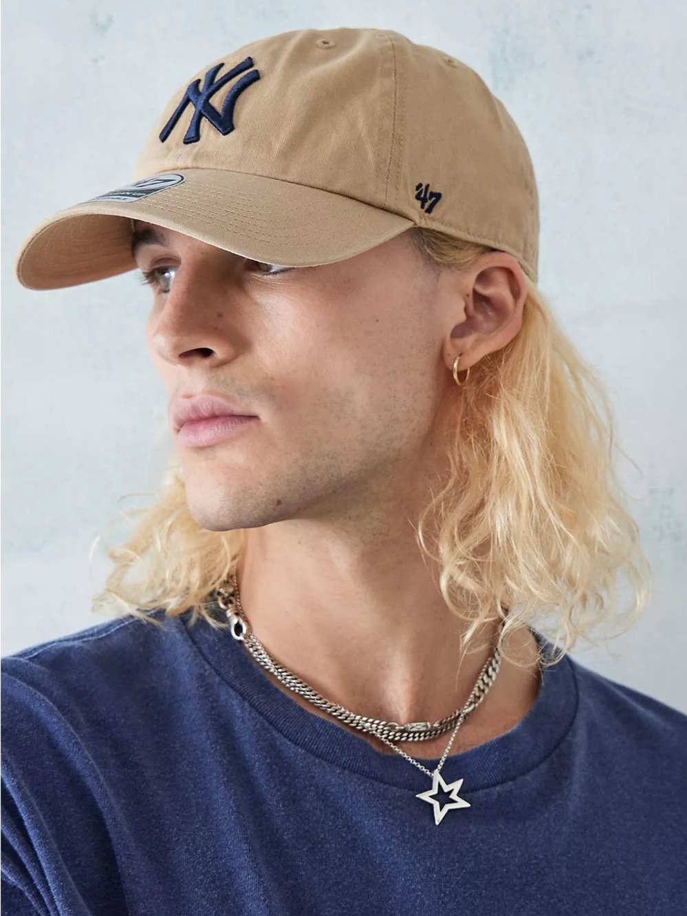 NWT '47 Brand NY Yankees Beige Baseball Cap - Picture 2 of 11